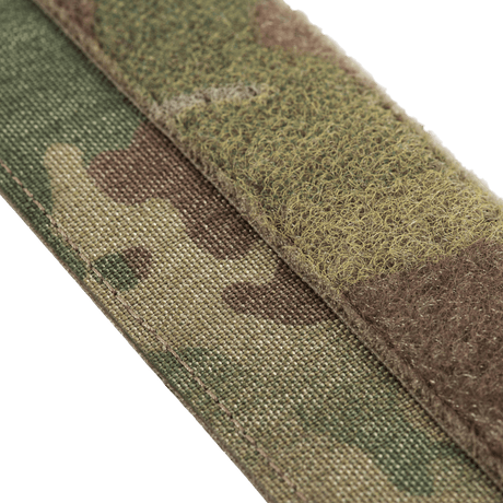 Nærbilde av M‑Tac Internal Tiger Bælte i Cordura 500D med velcro og kamuflasjemønster, ideell for taktisk bruk.