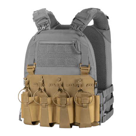 M-Tac frontpanel til Plate Carrier Cuirass QRS til 4 magasiner i elastisk materiale med NIJ-sertifisering, funksjonell oppbevaring, galleri posisjon 1.