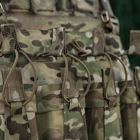 M-Tac frontpanel til Plate Carrier Cuirass QRS til 4 magasiner i multicam elastisk materiale med NIJ-sertifisering, galleri posisjon 1.