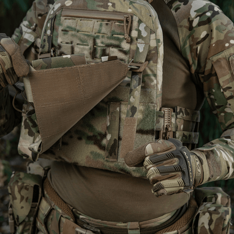 M-Tac frontpanel til Plate Carrier Cuirass QRS til 4 magasiner i multicam elastisk materiale med NIJ-sertifisering, galleri posisjon 1.