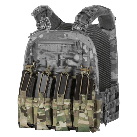 M-Tac frontpanel til Plate Carrier Cuirass QRS til 4 magasiner i multicam elastisk materiale med NIJ-sertifisering, galleri posisjon 1.