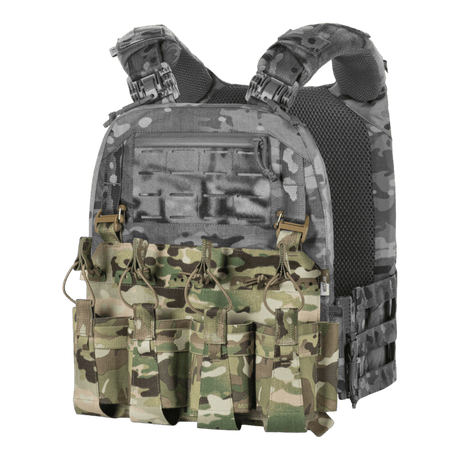 M-Tac frontpanel til Plate Carrier Cuirass QRS til 4 magasiner i multicam elastisk materiale med NIJ-sertifisering, galleri posisjon 1.