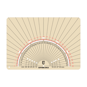M-Tac Ecopybook Tactical Protractor PR-R med gjennomsiktig, fleksibelt design og antirefleks-egenskaper for taktiske oppgaver.