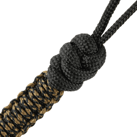 M-Tac Lanyard Scandinavian Mannaz med tvunnet paracord og skandinaviske motiver i svart og brun farge.
