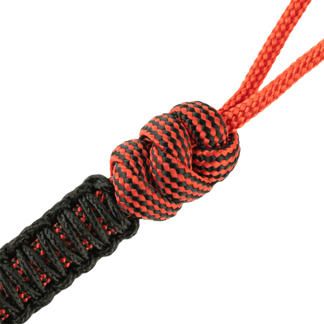 M-Tac Lanyard Scandinavian Mannaz i svart og rød paracord med skandinavisk perle. Praktisk for kniver og utstyr.
