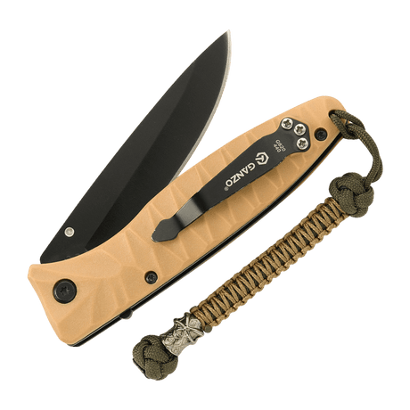 M-Tac Knife Lanyard Ninja i flettet paracord, festet til foldekniv, gir et stilfullt uttrykk og funksjonalitet