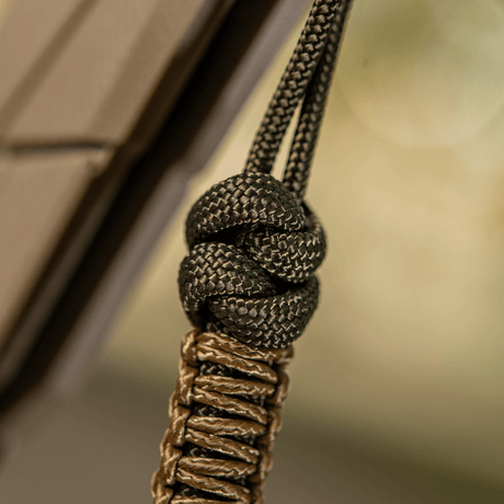 M-Tac Knife Lanyard Ninja i flettet paracord, stilig tilbehør til kniv, 550 type III paracord, cupronickel, 14,5 cm lengde