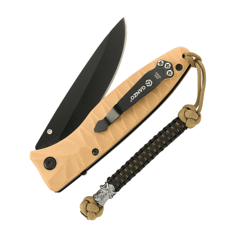 M-Tac Knife Lanyard Ninja i paracord, fremhever kniven, totalt 14,5 cm, fleksibel og stilig, med cupronickel-perle, for rask tilgang
