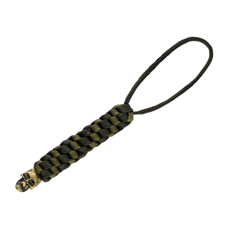 M-Tac Knife Lanyard Helix Skull, flettet paracord-lanyard med kraniedetalj, tilfører stil og karakter til lommekniven, enkel å trekke opp.
