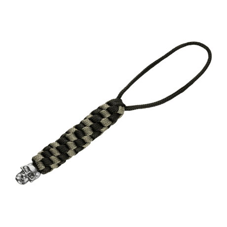 M-Tac Knife Lanyard Helix Skull i flettet paracord med kraniedetalj, tilfører stil til lommekniver og fungerer som forlengelse av håndtaket.