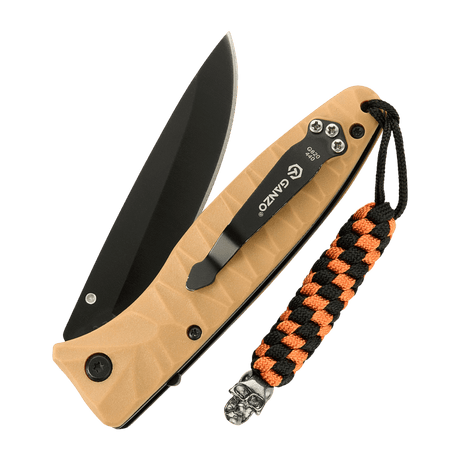 M-Tac Knife Lanyard Helix Skull i flettet paracord med kranie-dekorasjon, tilfører stil og funksjonalitet til lommekniven.