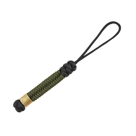 M-Tac Viper Cylindre Lanyard Stainless Steel med dekorativ skandinavisk perle i coiled paracord, gir stil og funksjonalitet.