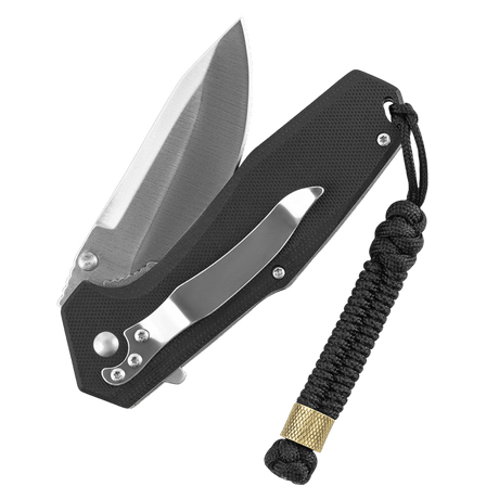 M-Tac Viper Cylindre Lanyard Stainless Steel knivsnor med skandinavisk perle, som fremhever stil og individualitet.