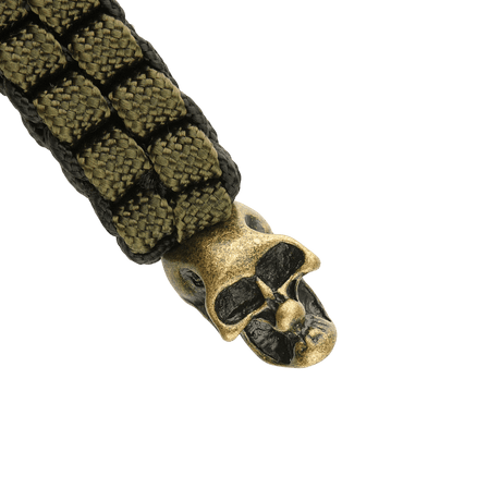 M-Tac Knife Lanyard Cuboid Skull med paracord og dekorativ dødningehodeperle for stilfull knivforlengelse og enkel gjenkjennelse.