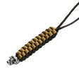 M-Tac Knife Lanyard Cuboid Skull i flettet paracord med dekorativ kranieperle i svart og tan design.