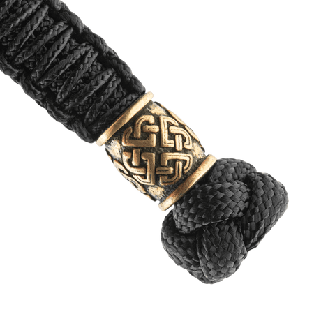 M-Tac Knife Lanyard Celtic i flettet paracord med stilfullt design og praktisk bruk, svart med Celtic-mønsterdetaljer.