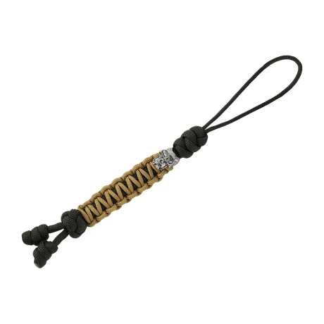 M-Tac Loopy Snake Skull Lanyard i flettet paracord-design med kraniedetalje, ideell for kniv eller utstyr, fleksibel og holdbar.