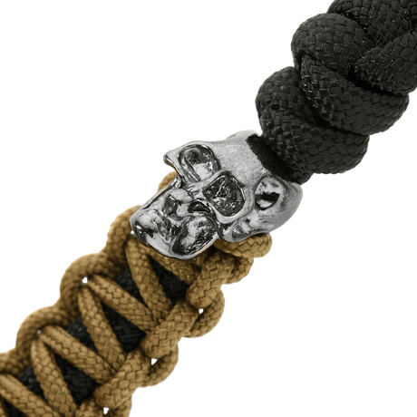 M-Tac Loopy Snake Skull Lanyard, flettet paracord-lanyard med dødningehode-dekorasjon, fleksibelt knivtilbehør, holdbar og stilfull.