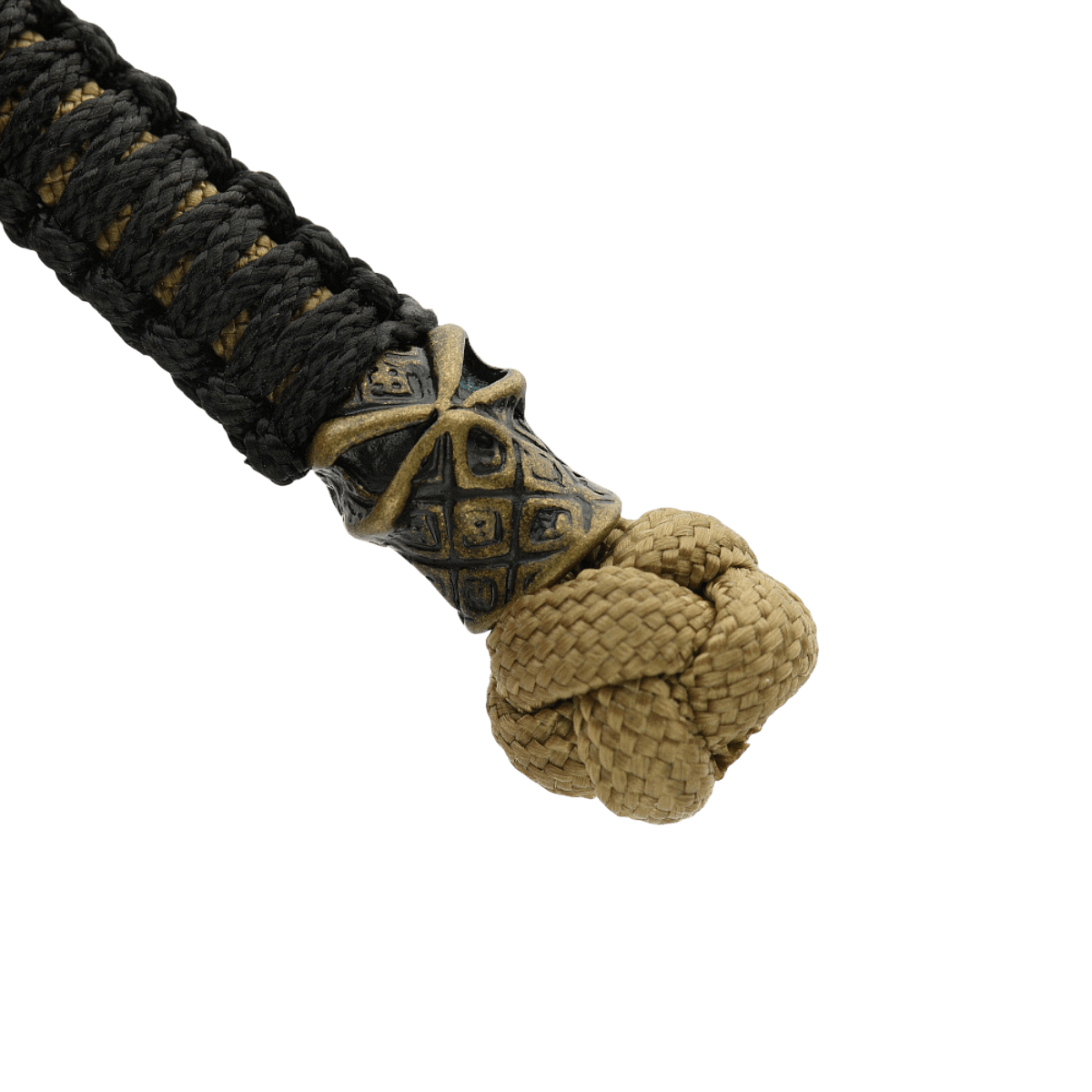 M-Tac Ninja Ver.2 Lanyard med flettet paracord og ninja perlemotiv, perfekt til knive og mindre udstyr, stilfuldt tilbehør.