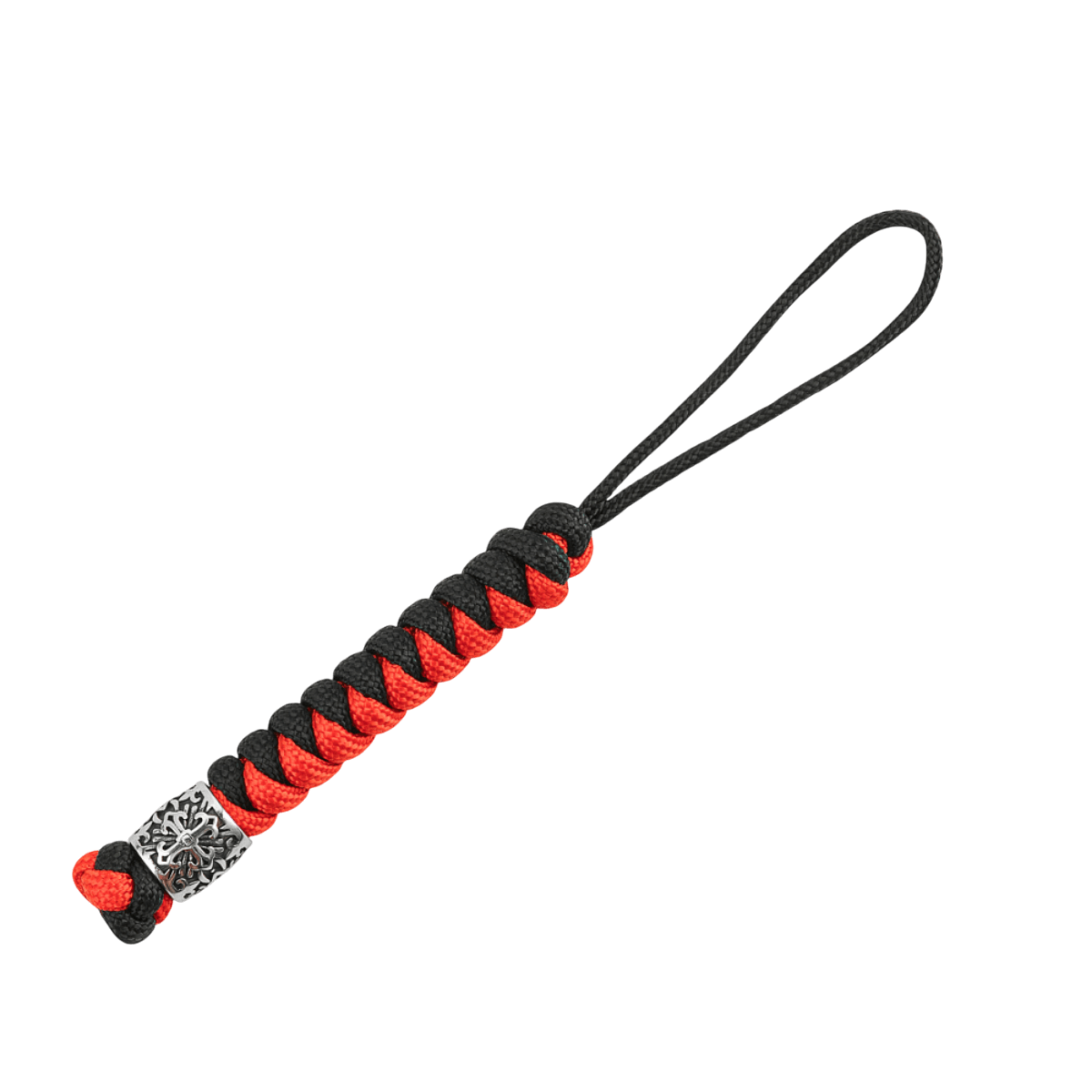 M-Tac Viper Lanyard Scandinavian i sort og rød paracord med Viper-perle, stilfuldt tilbehør til kniv og lygte.