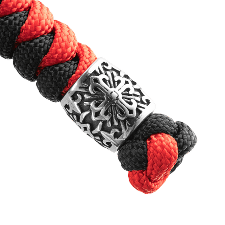 M-Tac Viper Lanyard Scandinavian med flettet paracord og viper-perle i skandinavisk design i svart/rød. Ideell for kniver og verktøy.