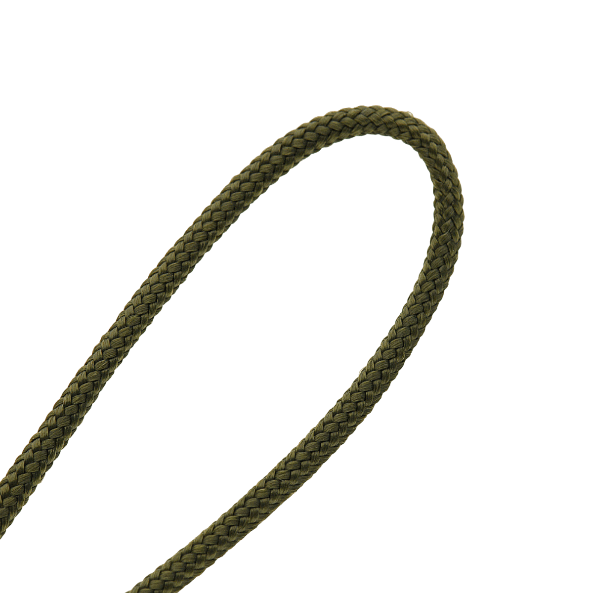 Grøn paracord set fra nært hold. Stilfuld og holdbar detalje. M-Tac Viper Lanyard Stainless Steel til knive og udstyr.