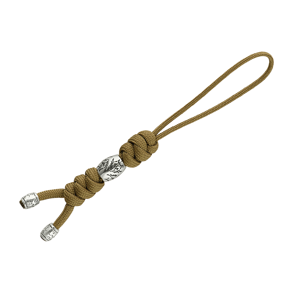 M-Tac Zeus Stainless Steel Lanyard, dekorativ og funktionel paracord med rustfrit stål perle, ideel til kniv eller udstyr