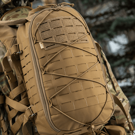 M-Tac ryggsekk Sturm Elite Gen.II med slitesterk Cordura, MOLLE Laser Cut og elastisk snøring, ideell for kortvarige selvforsynte opphold.
