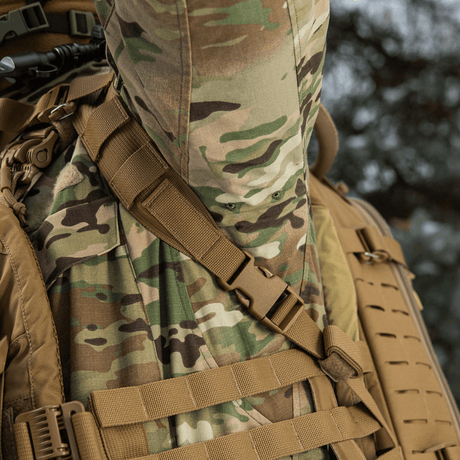 M-Tac ryggsekk Sturm Elite Gen.II med MOLLE-system og kamuflasjemønster for avanserte raidoppdrag i feltet.