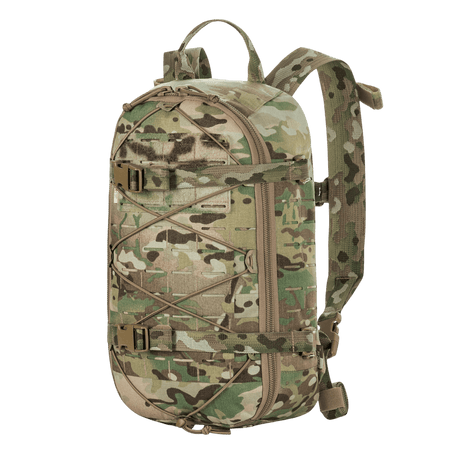 M-Tac ryggsekk Sturm Elite Gen.II i kamuflasjemønster med MOLLE-system for kortvarige selvforsynte feltopphold.