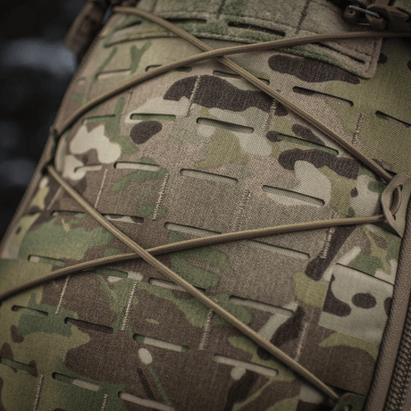 M-Tac ryggsekk Sturm Elite Gen.II med elastisk snøring og kamuflasjedesign, produsert av slitesterk Cordura.