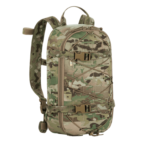 M-Tac ryggsekk Sturm Elite Gen.II i kamuflasjedesign med MOLLE-system og elastisk snøring for feltbruk og utstyr.