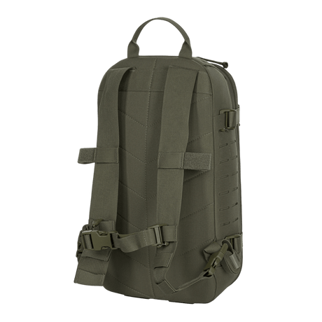 M-Tac ryggsekk Sturm Elite Gen.II i slitesterk Cordura sett bakfra, med MOLLE-system for ekstrautstyr, ideell for korte turer.