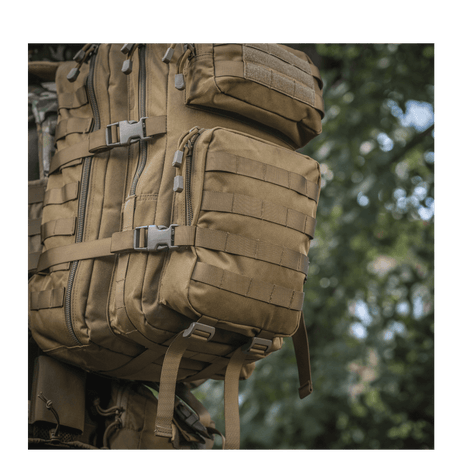 M-Tac Large Assault Pack ryggsekk i kraftig konstruksjon med MOLLE-system for utebruk og bybruk.