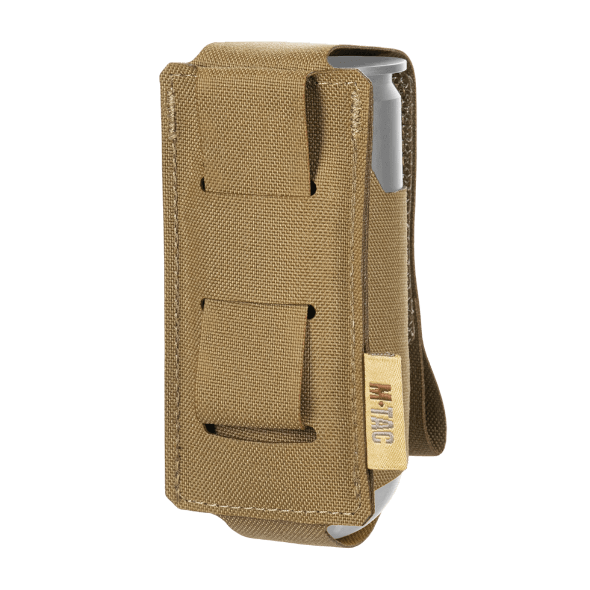 M-Tac Lomme til 1 VOG-type Granat i brunt stof med MOLLE-system, designet til sikker opbevaring og transport af VOG-25 granater.