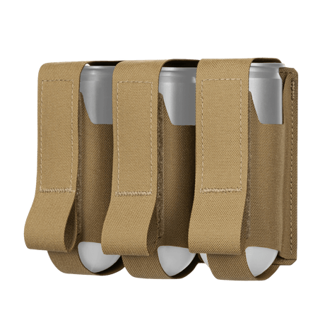 M-Tac pouch for 3 VOG-granater i slitesterk Cordura med MOLLE Laser Cut-system for enkel montering og sikker oppbevaring av granater.