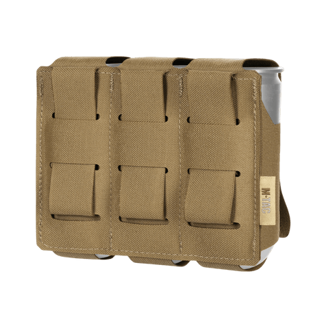 M-Tac pouch for 3 VOG-granater med MOLLE-system for sikker oppbevaring av 40 mm VOG-25 granater, slitesterkt Cordura-materiale, brun.