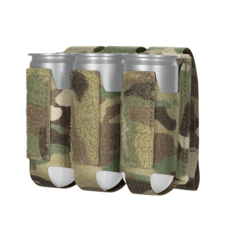 M-Tac pouch for 3 VOG-granater med MOLLE Laser Cut-system for sikker oppbevaring av 40 mm granater i slitesterkt Cordura-materiale.