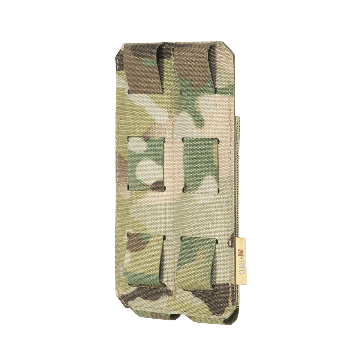 M‑Tac Double Magazine Pouch APS Laser Cut i camouflage Cordura med MOLLE fastgørelse til sikker transport af to magasiner