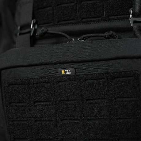 M-Tac Admin Pouch Large Elite med velcro-panel for taktisk bruk, laget av holdbart Cordura-materiale, nærbilde av detaljer.