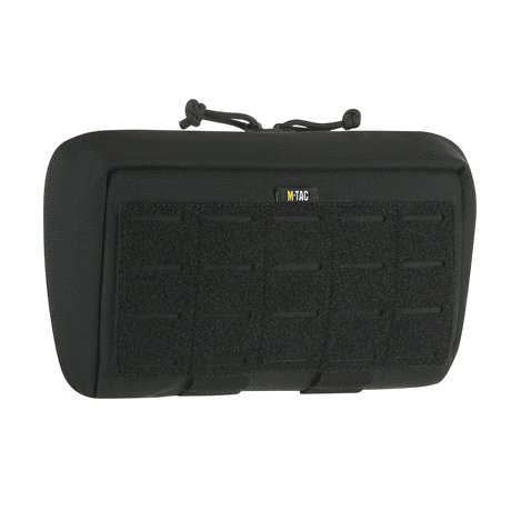 M-Tac Admin Pouch Large Elite, svart taske for taktisk utstyr med Laser Cut velcro-panel, laget av slitesterkt Cordura 500D.