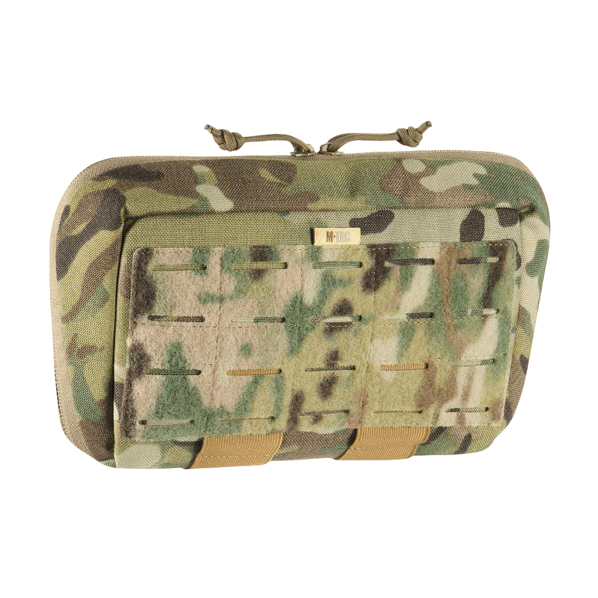 M-Tac Admin Pouch Large Elite i camouflage mønster, lavet af holdbart Cordura 500D med velcro-panel til taktisk opbevaring.