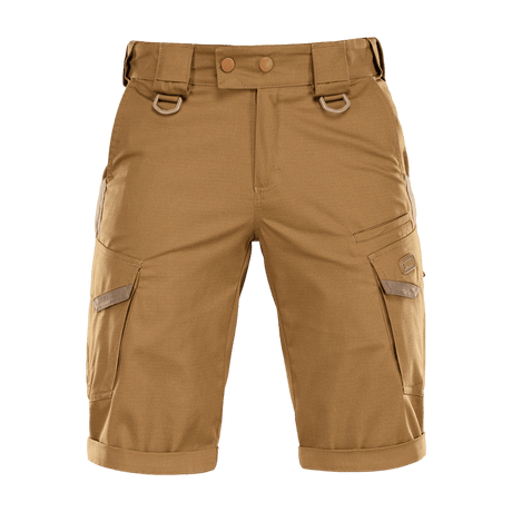 M-Tac Shorts Aggressor Gen.II Flex i letvægts rip-stop materiale med Teflon-belægning, ideelle til træning og fritidsaktiviteter.
