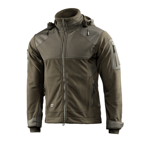 M-Tac Norman Windblock Fleecejakke med vindbeskyttelse og Softshell-indlæg, ideel til køligt og koldt vejr.