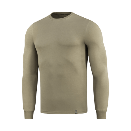 M-Tac Pullover 4 Seasons med rund hals i beige, minimalistisk design for taktisk og hverdagsbruk, laget av bomull og elastan