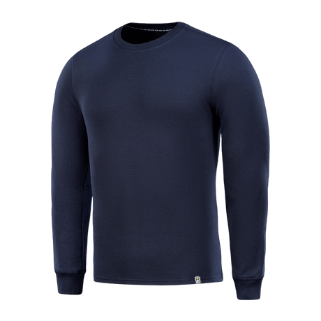M-Tac Pullover 4 Seasons i marineblå med rund hals og elastiske mansjetter, perfekt for helårsbruk. Materiale: 95% bomull, 5% elastan