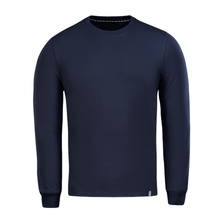 M-Tac Pullover 4 Seasons i marineblå, minimalistisk design, rund hals, strekkbare mansjetter, 95% bomull, perfekt for bruk året rundt