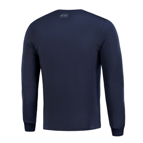 M-Tac Pullover 4 Seasons sett fra baksiden, passer for hverdags- og taktisk bruk, laget av bomull og elastan, minimalistisk design