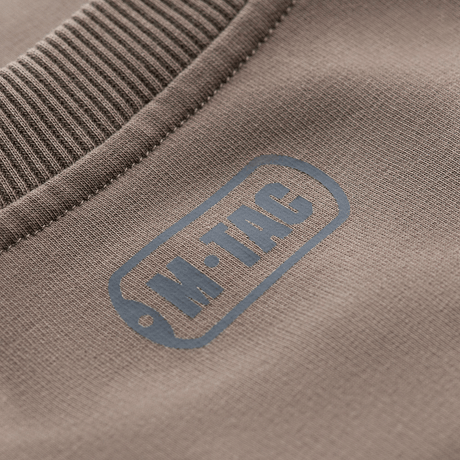 M-Tac Pullover 4 Seasons med logo, rund hals og elastiske kanter, allsidig genser for bruk året rundt, bomull- og elastanblanding av høy kvalitet