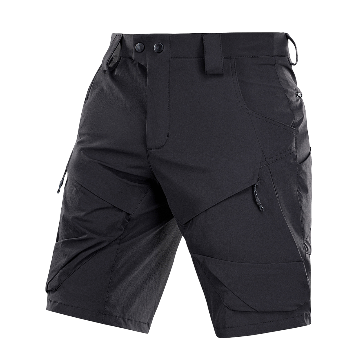 M-Tac Shorts Rubicon Flex i mørk oliven med cargo-lommer og vandafvisende materiale, ideel til sommer og maksimal bevægelsesfrihed.